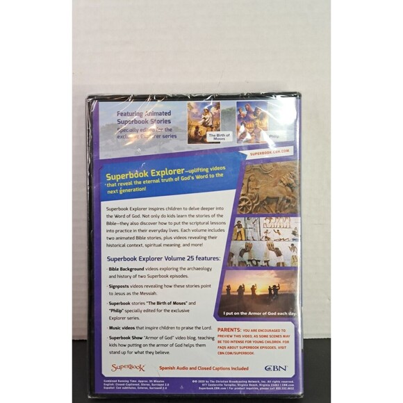 SuperBook Explorer: Volume 25 - The Birth of Moses - Philip (DVD, 2020) NEW - Picture 2 of 2